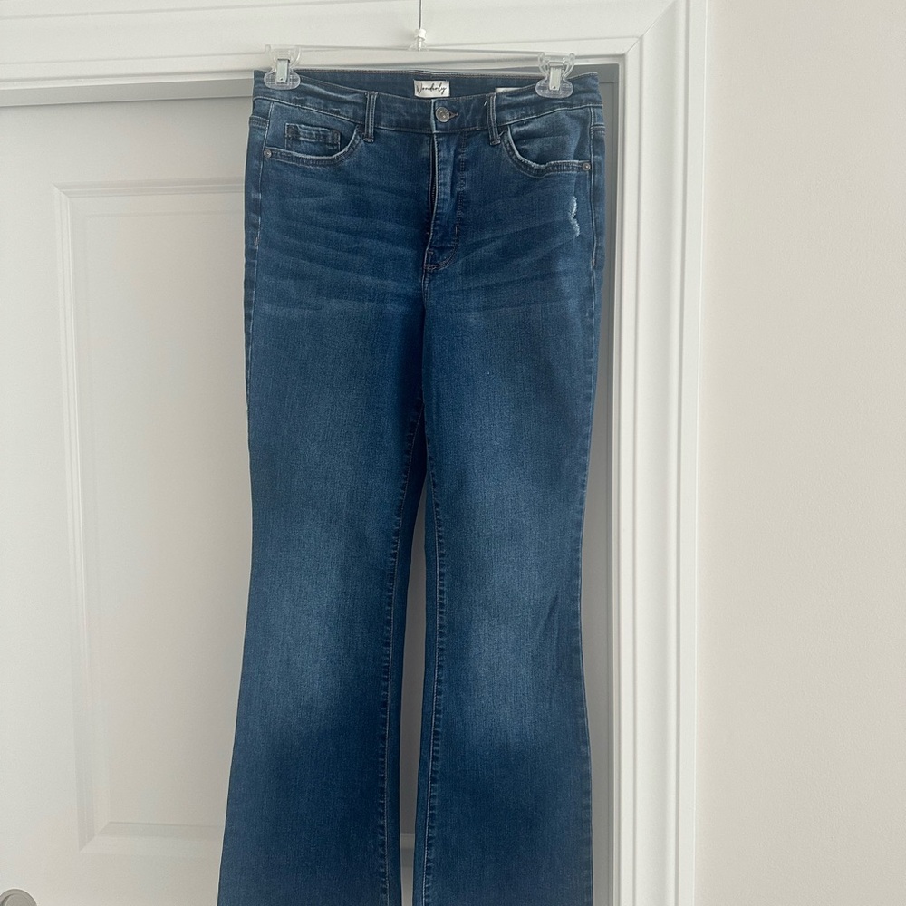Wonderly Dark Blue Flare Jeans